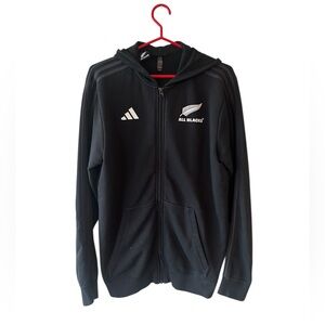 Adidas New Zealand All Blacks Rugby Hoodie Size L